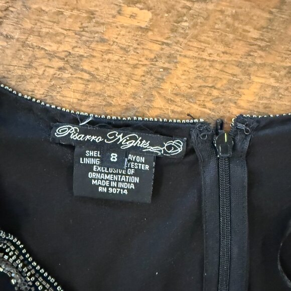 Black and Silver Embelished Formal Gown - Picture 2 of 4